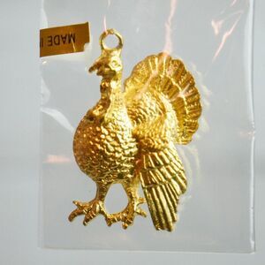 Vintage Phister Turkey Charm / Pendant Bracelet Necklace Thanksgiving 1998